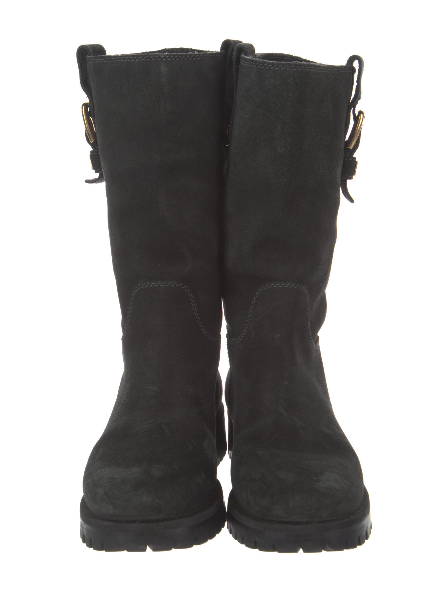Dolce & Gabbana Suede Moto Boots